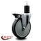 Service Caster 6'' Thermoplastic Rubber Swivel 1-3/4'' Expanding Stem Caster with Brake SCC-EX20S614-TPRB-PLB-134 - alternate 3